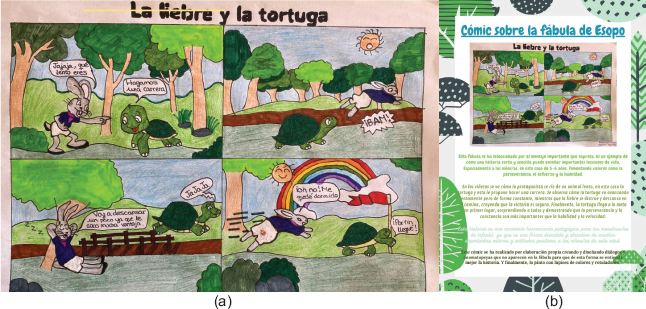 Figuraa 8a y 8b. Cómic y póster, 2023