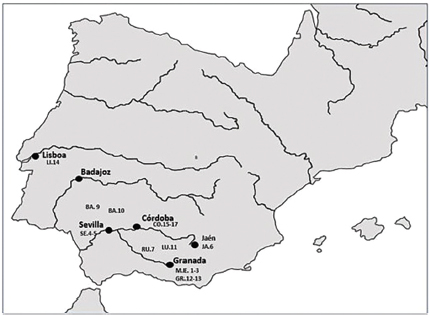 Figura 9. Distribución geográfica de los hallazgos.