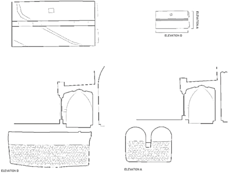 Levantamiento grafico de la cisterna de la catedral de Tarragona (2024). Elaboración propia.