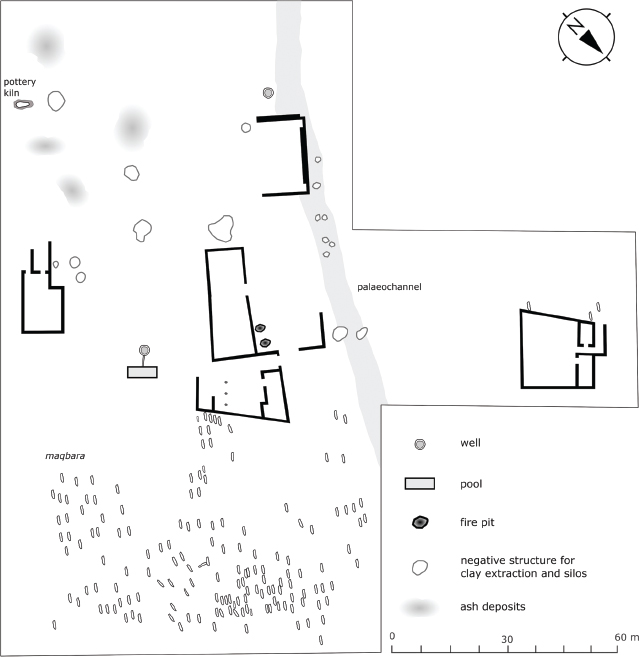 Figure 3. Plan of archaeological structures excavated during interventions at the Xaresa archaeological site (La Servana Industrial Park, Xeresa, Valencia).