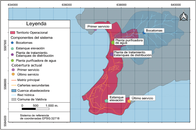 Figura 8. Territorio operacional del sistema de abastecimiento Niebla- Los Molinos
