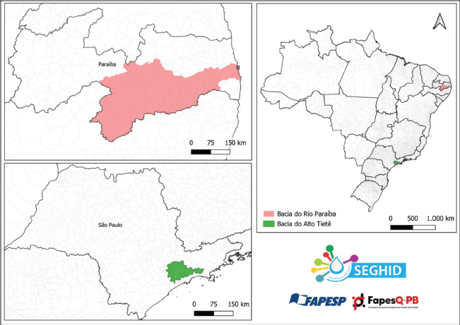 Figura 1. Localização das bacias hidrográficas