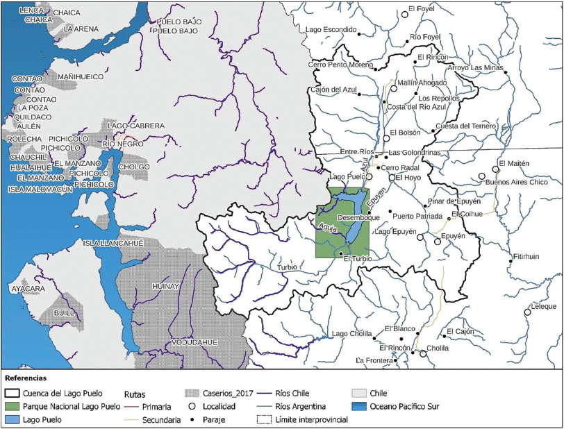 Figura 1. Ubicación geográfica del Parque Nacional Lago Puelo