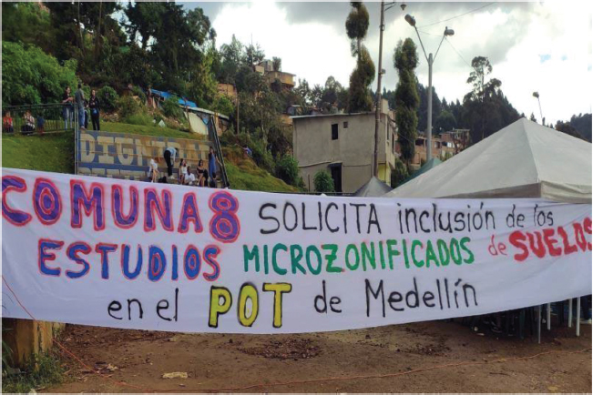 Figura 6. Movilización social para exigir la inclusión en el Plan de Ordenación Territorial