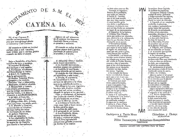 Imagen 9. Testamento de S. M. El Rey Cayena I (ca 1923).