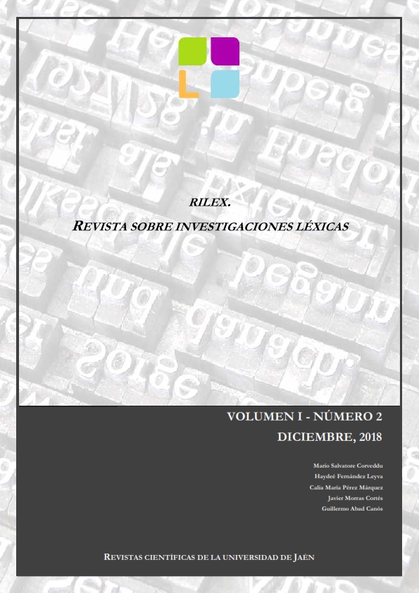 					Ver Vol. 1 Núm. 2 (2018): RILEX. Revista sobre investigaciones léxicas
				