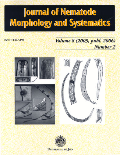 Portada de Journal of Nematode Morphology and Systematics